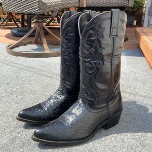 Men’s cowboy boots ostrich print size 12